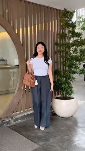 ETTA PANTS CELANA LOOSE HIGHWAIST KULOT CUTBRAY WANITA