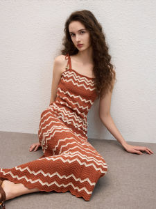LANCY FROM 25 | Resort Style Knitted Long Strap Dress