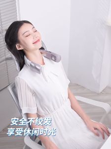 【SG Ready Stock】New TEC Ice Porcelain Neck Fan 4000mAh USB Portable Hanging Neck Fan LED Digital Display Mini Silent Neck Fan