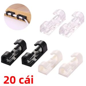 16/20 Chiếc Cáp Tổ Chức Kẹp Treo Tường Sạc USB Dòng Dữ Liệu Lớp Viền Cuốn Gọn- Quản Lý Cáp Dây Giá Đỡ Dây Tổ Chức
