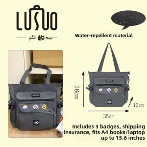 LUSUO | Large Capacity School Bag for Junior High Students