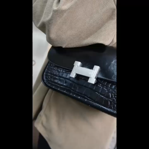 SKM Womens Leather Shoulder Sling Bag With Crocodile Pattern BG1024 Beg Perempuan