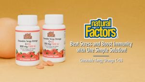 Natural Factors Tangy Orange Vitamin C 500mg + D3 500iu – Immune Health & Antioxidant Support