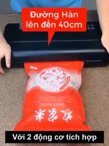 Máy Hút Chân Không công nghiệp P400 không kén túi đường hàn 40cm mối hàn 8mm hút kiệt mọi loại túi mối hàn chắc chắn có tính năng thổi phồng bao bì. Bảo hành uy tín 12 tháng