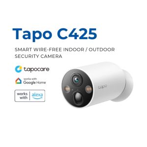 TP-Link Tapo C425 2K QHD Wire-Free Battery Camera - IP66 Color Night Vision Smart AI Detection