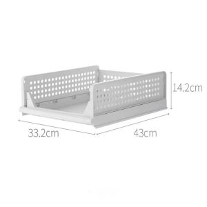 Wardrobe Clothes Stackable Storage Layered Partition Drawer Storage Box Rack Drawer Rack