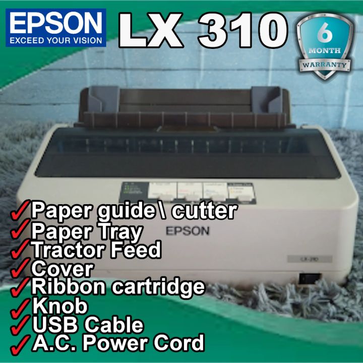 Epson Lx310 Dot Matrix Printer Refurbished With Brand New Ribbon Cartridge Lazada Ph 4955