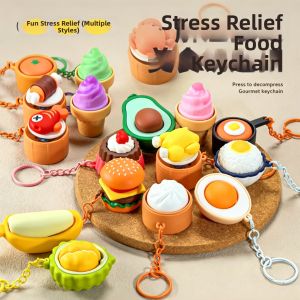 Stress Relief Food Shaped Keychain