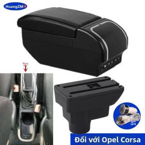 Opel Corsa D Tay Hộp Nội Thất Ô Tô Hộp Bảo Quản Da/Nhựa ABS Tựa Lưng Retrofit Phụ Kiện Cho Opel Corsa