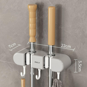 Móc Kẹp Chổi Treo Tường ABS Cao Cấp  Giá Đỡ Cây Lau Nhà Móc Treo Nhà Tắm ABS