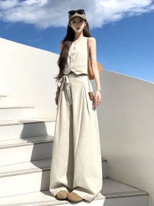 PEIZIXUAN | Fashionable Sleeveless Top and Wide Leg Pants Summer New Arrival for Petite
