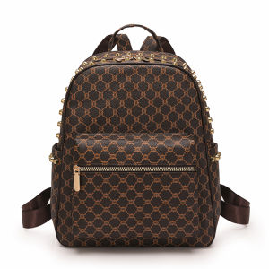 TANFAN | Vintage Printed Canvas Large Capacity Soft Leather Backpack Women