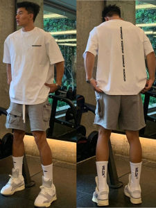 Heavyweight Pure Cotton Summer American Trendy Brand round Neck Short Sleeve Mens T-shirt Solid Loose Fit Versatile Design Sense