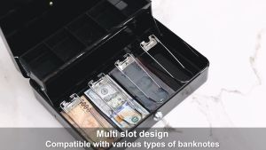 Vusign Peti Kotak Simpanan Cash Box Jewelry Key Lock Safe Compartment Drawer Safety Money Duit