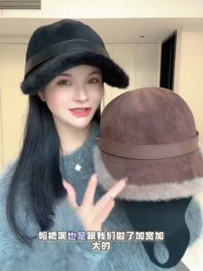 Winter Womens Hat Duckbill Cap Warm New Style Face Slimming Suitable for round Face Riding Popular Brand Casual Polyester Fiber