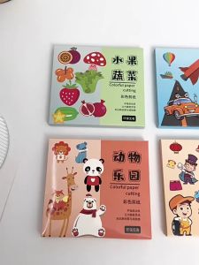 Bộ giấy cắt thủ công song ngữ sáng tạo cho bé bộ giấy thủ công sáng tạo kiểu mới nhiều hình nhiều màu nhiều chủ  đề
