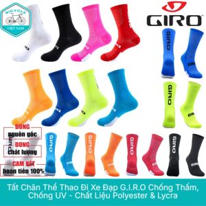 Tất (Vớ) Chân Thể Thao Đi Xe Đạp G.I.R.O – Chống Nước Chống UV Nhanh Khô Thoáng Mát