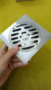 Phễu Thoát Sàn Ga Thoát Nước Nhà Tắm Inox 304 Tích Thước Mặt 12*12cm Phù Hợp Ống 90-110mm