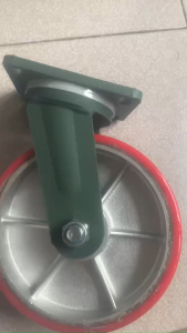 Bánh xe 200 mm xoay PU siêu tải 1.2 tấn/bánh chịu dàu mỡ chất liệu polyurethane tại Máy NTT