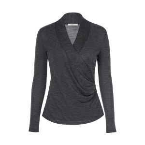 White V-neck Knit Top Design Sense