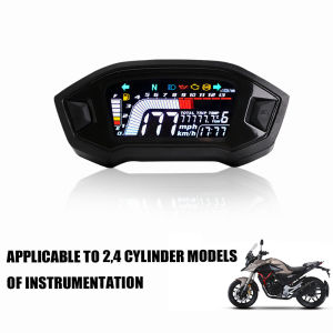 VA-12 Universal Motorcycle Gauge HUD Speedometer 13000 RPM Tachometer LCD Digital Odometer Fuel Meter Dashboard Applicable To 24 Cylinder Models
