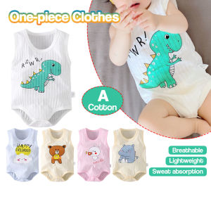 รอมเปอร์เด็ก บอดี้สูทเด็ก ชุดจั๊มสูทรอมเปอร์ แขนกุด ชุดเด็กอ่อน ผ้าฝ้าย ชุดนอนเด็ก ชุดเด็กแรกเกิด สถานที่สําหรับเด็กอายุ0-24เดือน MY345