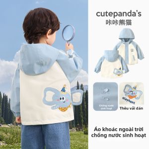 CUTEPANDAS | Áo Khoác Có Mũ Cho Bé Trai Chống Thấm Nước
