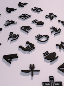 Creative Arrowhead Signboard Stickers Acrylic Material Bathroom Monitoring No Smoking Warning Dining Utensil Reminder Placards