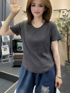 ●ECLAIRE● 043 Tshirt Kaos Oneck Shortsleeves Lengan Pendek Basic Polos Kasual Casual Mode Korea Santai Import 8282
