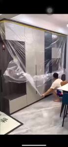 [HCM] Nilon che bụi đa năng bọc hàng che chắn sơn che đồ bảo vệ nội thất bọc hàng Có một đầu dán -Randy