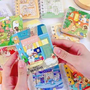 #สมุดโน๊ตสันห่วง สมูยภาพ กระเป๋า A7 ลายการ์ตูนสูงในชุ่มชื่น (พร้อมส่งในไทย)