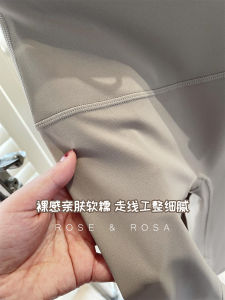 High-Waistedlegging Yoga Pants Women Running Training Nine-Piece Clothing Fitness Tights Slim-Peeved Cuffed in Polyester Nylon