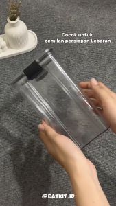 Eatkit Toples Akrilik Transparan Dengan Tutup Kedap Udara Untuk Wadah Bumbu Dapur Cereal Makanan