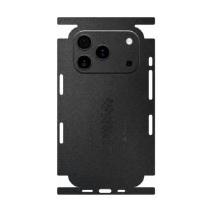 Diamond Texture Leather Back Skin for iPhone 17 16 15 14 13 Series Full Wrap Edge Rear Protective Film Sticker