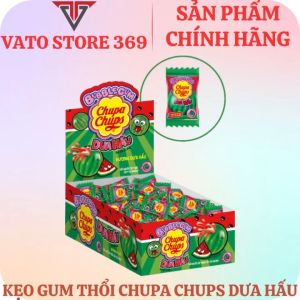 Kẹo gum thổi CHUPA CHUPS bubble gum hương dưa hấu viên 4.5g