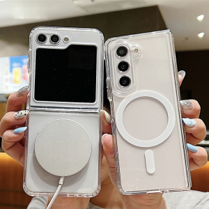 ส่งจากไทย เคสซัมซุง เคสมือถือ Magsafe เคสใสแม่เหล็ก Samsung SamSung Galaxy Z Flip6/Z Flip5/Z Flip3/Z Flip4/Z Fold6/Z Fold5/Z Fold3/Z Fold4 รองรับที่ชาร์จไร้สาย Magnectic TPU เคสกันกระแทก