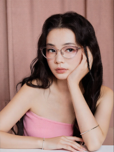 Molsion | Cat-eye Female Eyeglass Frame Prescribed Degree Support
