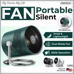 REMAX F5 Coll Pro Desktop Fan Natural Air 100° Up-and-Down Adjustment 30Db Operation Super Quiet Oscillated Wind Dual-Blade Touch On/OFF Button