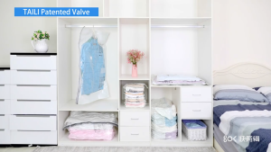 GH - New Model Plastik Vakum Gantung / Hanging Vacuum Bag Hanger Travel Bag Pakaian Selimut Baju dll