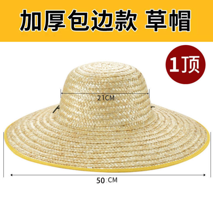 Farm%20Use%20Straw%20Outdoor%20Protection%20Breathable%20Barley%20Stalk%20Construction%20Site%20Womens%20Large%20Brim%20Hat%20Mens%20Sun%20Cap%20-%20Image%208
