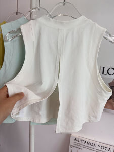 Thoáng Khí Cộc Tay Không Tay Áo Thể Thao Yoga Áo Thể Thao Chạy Bộ Nữ Áo Lưng Đẹp Rộng Rãi Quần Áo Thể Dục Thoải Mái Áo Thun Thể Thao