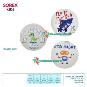 SOREX KIDS BOY SINGLET LB 801-1 KAOS SINGLET ANAK LAKI LAKI