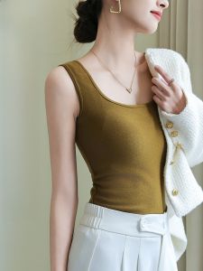 Miiow | Cat Lady Strap Vest Women Spring Autumn Winter New Warm With Chest Pad Inner Wear Base Shirt Beautiful Back Up Top