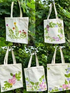 Large Capacity Canvas Bag DIY Printing Hammer Embossing Kit Kindergarten Handbag Material Set Eco-Friendly Shopping Bag