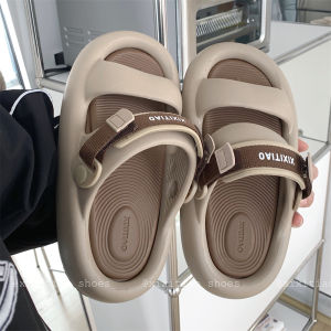 รองเท้าแตะสีผสมสไตล์ออริจินัลสุดเท่เส้นเล็กรองเท้าแตะใส่ได้สองแบบใส่ไปชายหาด EVA ให้ความรู้สึกอึแบบเหยียบใส่ออกไปข้างนอกในฤดูร้อนสำหรับทั้งชายและหญิง