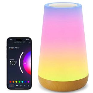 USB Rechargeable Tuya WiFi Smart Table Lamp Dimmable App Voice Control Desk Lamp RGB Touch Lamps Bedroom Night Light for Alexa