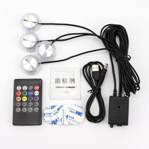KEVANLY | Car Foot Atmosphere Lamp USB Voice With Remote Control Atmosphere Strip Light Decorative Lamps Car Interior Neon RGB Led Strip