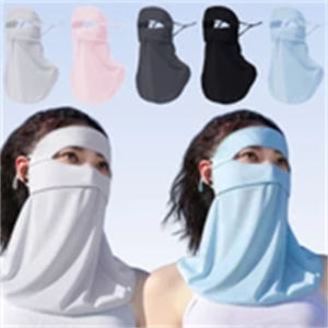 Ice Silk Sun Protection Mask Women Men Summer Riding Breathable Sunshade UV Protection Neck Scarf Face Cover