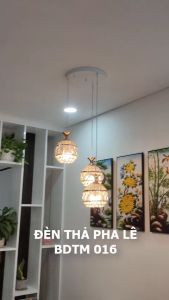 Bộ đèn thả pha lê sang trọngThả đơnThả 3Đèn thả phòng kháchThả bàn ăn phong cách hiện đại - kèm bóng LED chuyên dụng