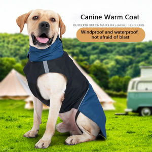 Waterproof Dog Raincoat with Reflective Strip Adjustable Breathable Rain Coat Jacket with Leash Hole for Dogs